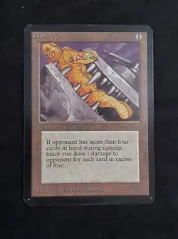 BLACK VISE - MtG ALPHA - Magic the Gathering card MP - Image 1