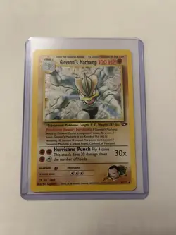 Giovanni's Machamp Gym Challenge Holo Rare Card 6/132 LP/NM - Image 1