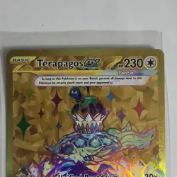 Pokemon Terapagos ex 173/142 Sv07 Stellar Crown Gold Secret Rare Holo EX Card - Image 2