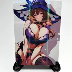 Genshin Impact Lisa Sexy Hot Anime Waifu Girl Doujin Lewd Goddess Story Art Card - Image 1