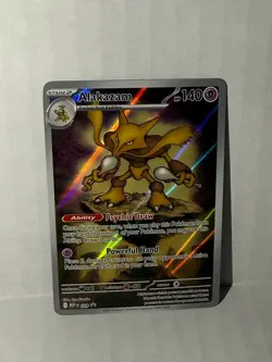 Alakazam Full Art 009 Mega Evolution Promo Holo Pokemon TCG Card - Image 3