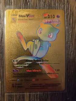 Pokemon Mew Fusion (Rainbow) GOLD Foil Fan Art Collector Card - 310 HP - Image 1