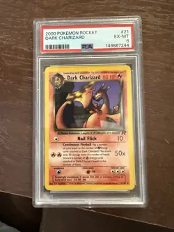 Pokemon TCG Dark Charizard 21/82 Rare Card Vintage PSA 6 - Image 1