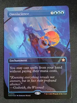 Omniscience (Borderless) Foil M Foundations 312 NM MTG - Image 1