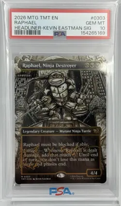 PSA 10 - Raphael, Ninja Destroyer (Borderless) (Gold-Stamped Signature) - Image 1