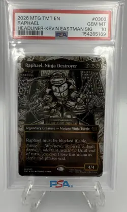 PSA 10 - Raphael, Ninja Destroyer (Borderless) (Gold-Stamped Signature) - Image 3