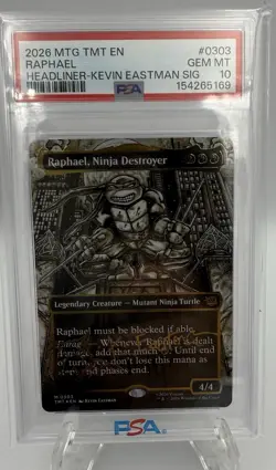 PSA 10 - Raphael, Ninja Destroyer (Borderless) (Gold-Stamped Signature) - Image 4