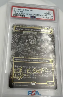 PSA 10 - Raphael, Ninja Destroyer (Borderless) (Gold-Stamped Signature) - Image 5