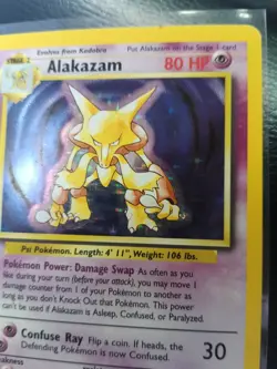 Pokemon TCG Alakazam Base Set Holo Card 001/102 WOTC US SELLER 💎💎💎💎💎 - Image 3