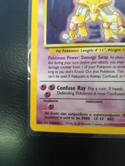 Pokemon TCG Alakazam Base Set Holo Card 001/102 WOTC US SELLER 💎💎💎💎💎 - Image 5