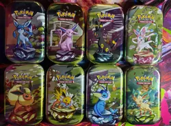 *EMPTY* Pokemon Prismatic Evolution Mini Tin Set - Including ART and COINS. - Image 1