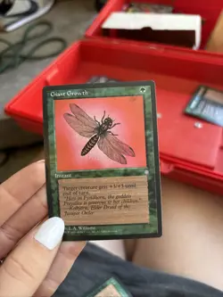 1995 Magic the Gathering MTG Ice Age Giant Growth PSA 9 Mint "The first cycle" - Image 1