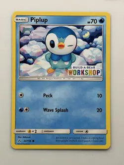 Piplup 2018 Pokemon Build-a-Bear Exclusive 32/156 NM-MT - Image 1