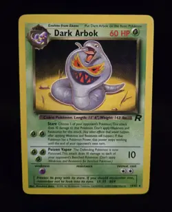 Pokemon TCG - DARK ARBOK - MISPRINT! - 19/82 - RARE - TEAM ROCKET (2000) - LP - Image 1