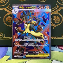 Pokemon TCG Mega Lucario ex 160/132 Mega Evolution Ultra Rare NM - Image 1