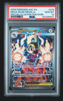 2026 POKEMON ASCENDED HEROES SPECIAL ILLUSTRATION RARE MEGA EELEKTROSS EX PSA 10 - Image 1