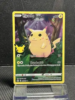 Pikachu 005/025 Holo Rare Celebrations Pokemon Lightly Played - Image 1