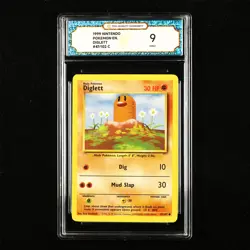 TQG 9 MINT 1999 Pokemon ENG Diglett #47/102 C - Image 1