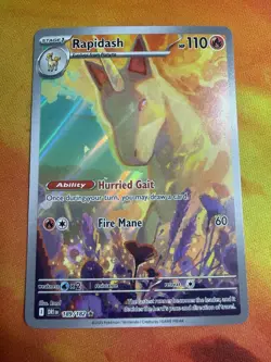 Pokemon Rapidash Illustration Rare Holo Sv10 Destined Rivals 189/182 English - Image 1