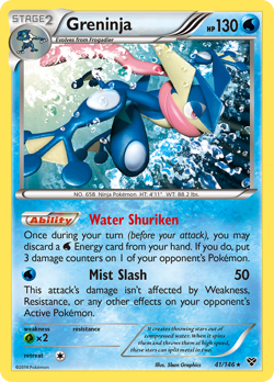 Greninja 41/146 XY Holo Rare LP 2014 Holo - Image 2