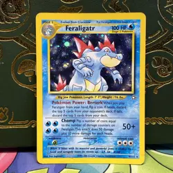 Pokemon Feraligatr Neo Genesis 4/111 Holo Rare HP DMG TAPED - Image 1