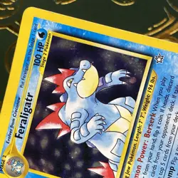 Pokemon Feraligatr Neo Genesis 4/111 Holo Rare HP DMG TAPED - Image 3