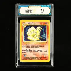 TQG 7.5 NM+ 1999 Pokemon ENG Ninetales #12/102 Holo - Image 2