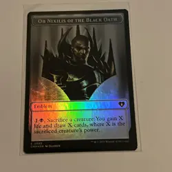 MTG FOIL Ob Nixilis of the Black Oath Emblem Treasure Token - Commander - Image 1