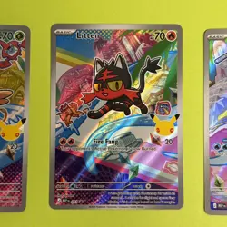 Rowlet Litten Popplio MEP 043 044 045 Pokemon First Partner Promo Set 7th Gen - Image 3