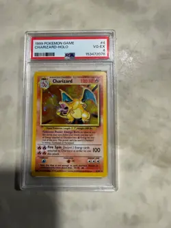 1999 pokemon game 4 charizard-holo psa 4 - Image 1