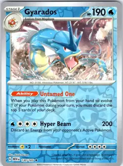 GYARADOS 130/165 151 POKEMON REVERSE HOLO NM/M - Image 1
