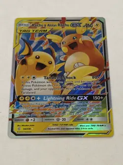 Raichu & Alolan Raichu GX | 54/236 | Ultra Rare | Unified Minds (Replica) - Image 1