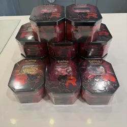 11 Sealed Pokemon Destined Rivals Tin Box 3 Persian 5 Mewtwo 3 Nidoking - Image 1