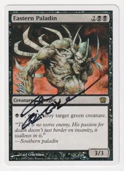 Signed Eastern Paladin Proof LP 8th Edition Artist Carl Critchlow MTG Magic AP! - Image 1