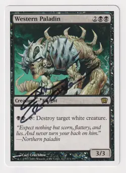 Signed Western Paladin Proof LP 8th Edition Artist Carl Critchlow MTG Magic AP! - Image 1