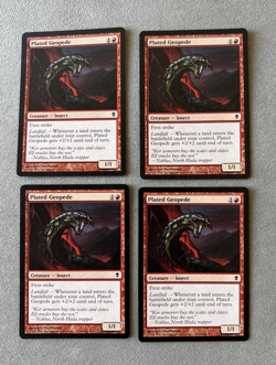 PLATED GEOPEDE X4 4 4X Zendikar MTG Magic the Gathering Cards - Image 1