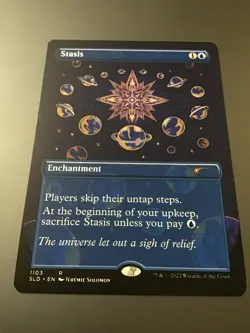 MTG Secret Lair #1103 Stasis Borderless NM - Image 1