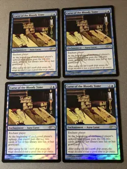 Curse Of The Bloody Tome Foil X4 MTG Ex Condition See Pics Front/Back - Image 1