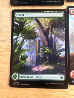 FOIL Basic Land Set - Full Art - One of Each - MtG Foundations - NM - Image 3