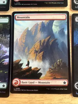 FOIL Basic Land Set - Full Art - One of Each - MtG Foundations - NM - Image 4