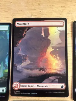 FOIL Basic Land Set - Full Art - One of Each - MtG Foundations - NM - Image 5