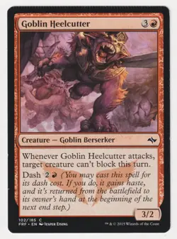 Crimped Goblin Heelcutter MP Fate Reforged 2015 MTG Magic Factory Error Misprint - Image 1