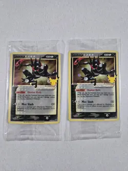(2x) Pokemon Greninja Gold Star Promo Card SWSH144 Celebrations | Factory Sealed - Image 1
