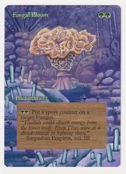 Altered Fungal Bloom MP MTG Magic Hand Painted Unique Custom Art Reserved List! - Image 1