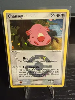 Chansey 19/112 EX FireRed & LeafGreen Pokemon Card Reverse Holo Foil Rare LP - Image 1