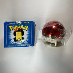 1999 Burger King Pokemon Mewtwo 23K Gold Plated Card SEALED PokeBall - Image 4