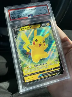 Pikachu V SWSH198 SWSH: Sword & Shield Promo Cards Holo PSA 10 READ DESCRIPTION - Image 1