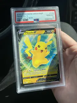 Pikachu V SWSH198 SWSH: Sword & Shield Promo Cards Holo PSA 10 READ DESCRIPTION - Image 2