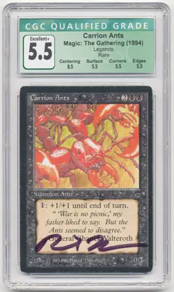 Graded Signed Carrion Ants CGC Legends Artist Richard Thomas 1994 MTG Magic Rare - Image 1