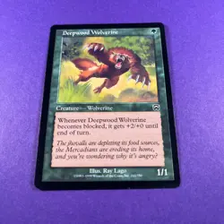 Deepwood Wolverine Mercadian Masques Trading Card Magic The Gathering MTG - Image 2